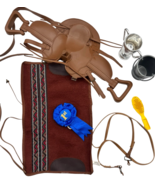 Battat Equestrian Horse Accessories Lot Saddle Blanket Bucket Our Genera... - $25.19 CAD