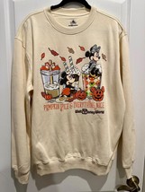 Disney Parks WDW Halloween Pumpkin Spice &amp; Everything Nice Sweatshirt L ... - $63.35