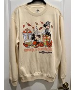 Disney Parks WDW Halloween Pumpkin Spice &amp; Everything Nice Sweatshirt L ... - $1,164.07 MXN
