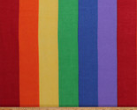 Fleece Rainbow Stripes Multi-Colored Striped Fleece Fabric Print by Yard... - $6.97