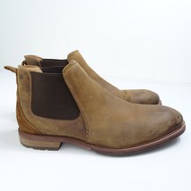 FLORSHEIM Mens Brown Leather Boots Size 13 Chalet Gore Chelsea Pull On Shoes - £34.34 GBP