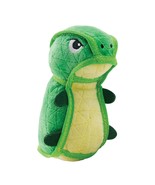 Xtreme Seamz Dino Plush Invincible Squeaker Dog Toy Green Medium Toughes... - $27.38 CAD