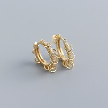 E hoop earrings for women trendy accessories fashion jewelry gift 925 silver gold color thumb200