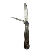 Antique Coin Silver Folding Fruit Knife &amp; Nut Pick Victorian Cameo 40g O... - $124.97 CAD