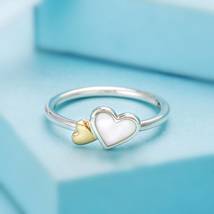925 Sterling Silver Luminous Hearts Ring For Women  - £14.08 GBP
