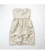 Corey Lynn Calter Womens Mini Dress Metallic Gold Size 6 Strapless Side ... - $863.67 MXN