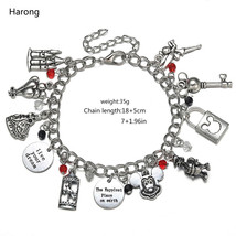 Harong Braceleet Trendy Jewelry Charms Chain Comic Charm Bracelets Pendant for W - £11.48 GBP