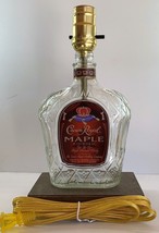 Crown Royal Maple Whiskey Liquor Bar Bottle Table Lamp Lounge Light, Wooden Base - $51.77