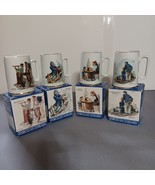 Long John Silvers Seafarers Porcelain Tankards Mugs Set 4 Norman Rockwel... - €29,95 EUR
