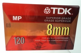 TDK Superior Grade 8mm MP 120 Min Blank Camcorder Video Cassette Tape New - $4.99