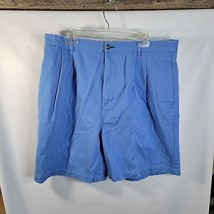 Mens Tommy Hilfiger Light Blue Pleated Front Cotton Shorts Size 38 - $20.16