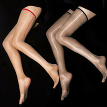 Ultra-thin 1D Sheer Shiny Glossy High Stockings See Through Thigh-Highs Hosiery - £6.01 GBP