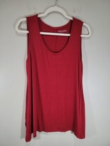 Soft Surroundings Tank Top Womens Size Large Red Viscose Soft Stretch - £13.20 GBP