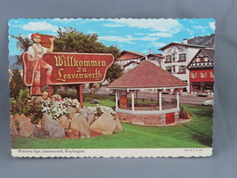 Vintage Postcard - Leavenworth Washington Town Sign - Dexter Press - £11.94 GBP