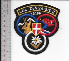 Vintage Skiing France Col des Saisies French Alps Ski Resort in Savoie Patch - £7.89 GBP