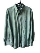 Ralph Lauren Shirt Men Size 16.5 32/35 Green Plaid Button Down Long Sleeve - $17.83