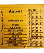 Railway Transfer Tickets Maine Penobscot Transportation Airport #4 E24 - $24.99