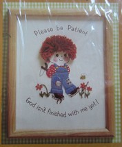 Creative Circle Patience Boy Inspirational Shower Crewel Embroidery Kit 8" x 10" - $16.99