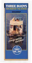 Three Buoys Houseboat Vacations Brochure Shuswap Lake Vancouver BC 1987  - £14.22 GBP