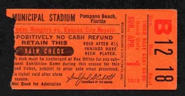 Kansas City Royals Texas Rangers 1979 Spring Training Ticket Pompano Stadium - £2.39 GBP