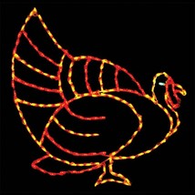 NEW Thanksgiving Turkey Holiday Outdoor LED Lighted Decoration Steel Wireframe - £310.94 GBP