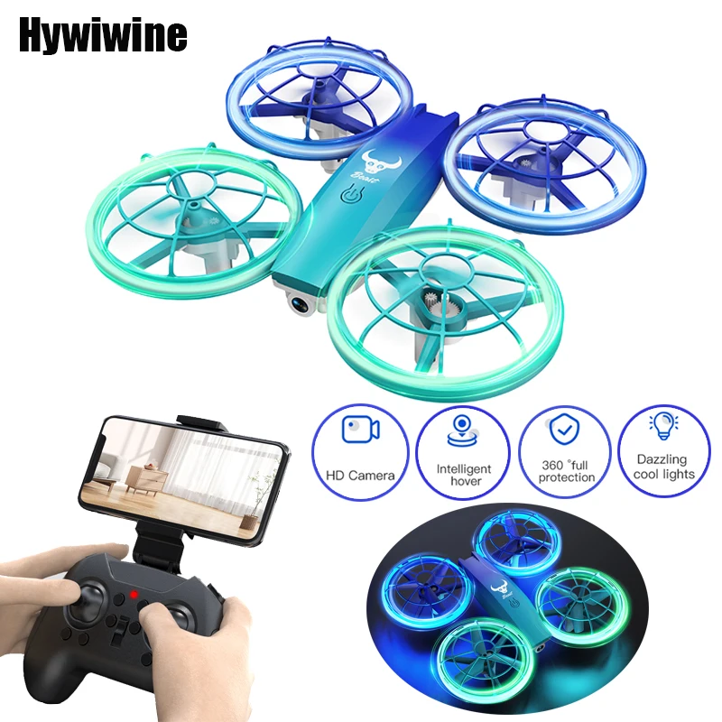 Hy500 mini drone rc quadcopter stable 2 4g 4ch take off with one click headless led thumb200