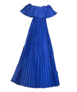 new METAMORPHOSIS GIRL women&#39;s M LONG PLEATED DRESS blue Baby Shower Bri... - €23,59 EUR