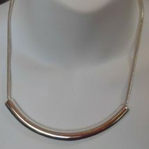 Vintage ALFANI Silver-tone Snake Chain Bar Necklace 21" - Adjustable - $15.83
