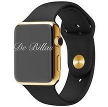 24K Gold Plated 42MM Apple Watch SERIES 3 with Black Sport Band GPS+Cell... - £593.24 GBP