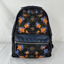 MCM Dieter Loden Green Floral Camo Print Nylon Backpack Padded Straps Wa... - £237.40 GBP