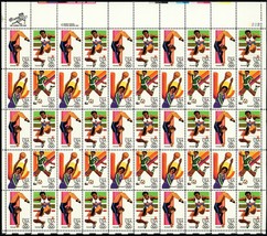 Summer Olympics 1984 Full Sheet of Fifty 28 Cent Airmail Stamps Scott C101-04 - £23.19 GBP