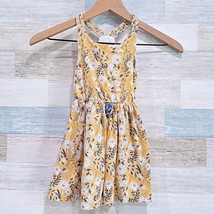 Tommy Bahama Floral Braided Racerback Dress Yellow Jersey Cotton Toddler... - $14.84