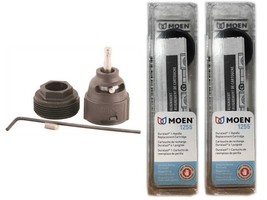 Moen 1255 Replacement Hot &amp; Cold Faucet Cartridge, Metal/Plastic (2-BOXES) - £20.75 GBP