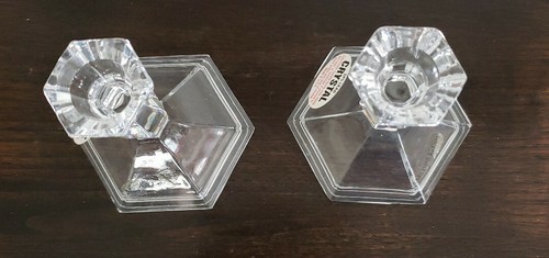 2-Michael C. Fina ~ Fifth Avenue~ 24% Lead Crystal ~ 4" Tall Candlestick Holders Item image 4