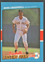 Boston Red Sox Mike Greenwell 1988 Fleer Exciting Stars Baseball Card 16 nr mt - $0.50