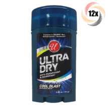 12x Sticks U Ultra Dry Cool Blast Scent Invisible Solid Deodorant | 2.25oz | - £22.60 GBP