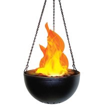 Led Hanging Fake Flame Lamp Torch Light Fire Pot Bowl Halloween Prop Decorations - £31.50 GBP