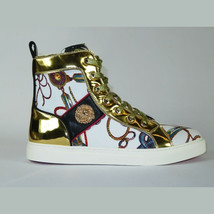 Mens High Top Shoes FIESSO by AURELIO GARCIA Chain Medusa Celebrity 2421 White image 7