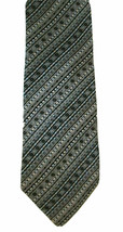 ENRICO GUCCINI Tie 100% Italian Silk  EUC Black &amp; Gray Grey Striped - $14.50