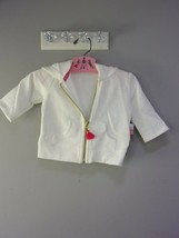 Carter&#39;s Baby Girls 3mth White and Pink Hoodie Jacket - £8.04 GBP