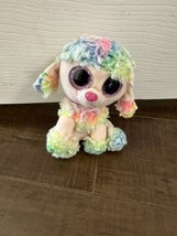 Ty Beanie Boos Rainbow The Poodle Plush Stuffed Animal Toy 6 Inch - $8.30