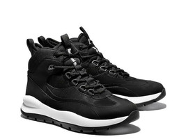 Timberland Boroughs Project Men&#39;s Black Nubuck Waterproof Mid Boots #A2DTW - $125.99