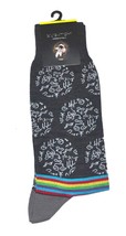 Bugatchi Men&#39;s Cotton Socks Multi Color Black Italy Size 10-13 - $15.78