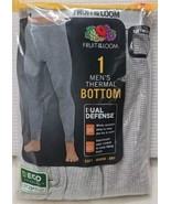 Fruit of The Loom Mens Thermal Bottoms Pants Size Medium Gray Warm NEW - £7.48 GBP