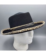 Vintage Sonni San Francisco 100% Wool Black Hat with Accent Band Leopard... - €20,99 EUR
