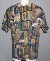 VTG Tori Richard Pullover Ships Anchors Tug Boats Ribbed Collar Shirt Mn... - $34.99