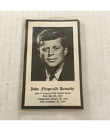 Vintage laminated John F Kennedy photo funeral memorial mass prayer card  - $19.75