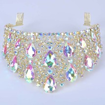 Only one new sample selling Wedding Hair tiara Bride Crystal Rhinestones Women p - £38.76 GBP