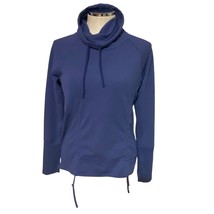 Lucy Blue Lean and Mean Cinch Pullover Funnel Neck Sweatshirt Size Medium - $23.08