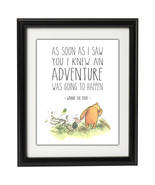 WINNIE THE POOH Famous Disney Quote - Framed Print - Boy/Girl Nursery Ad... - $25.41 CAD